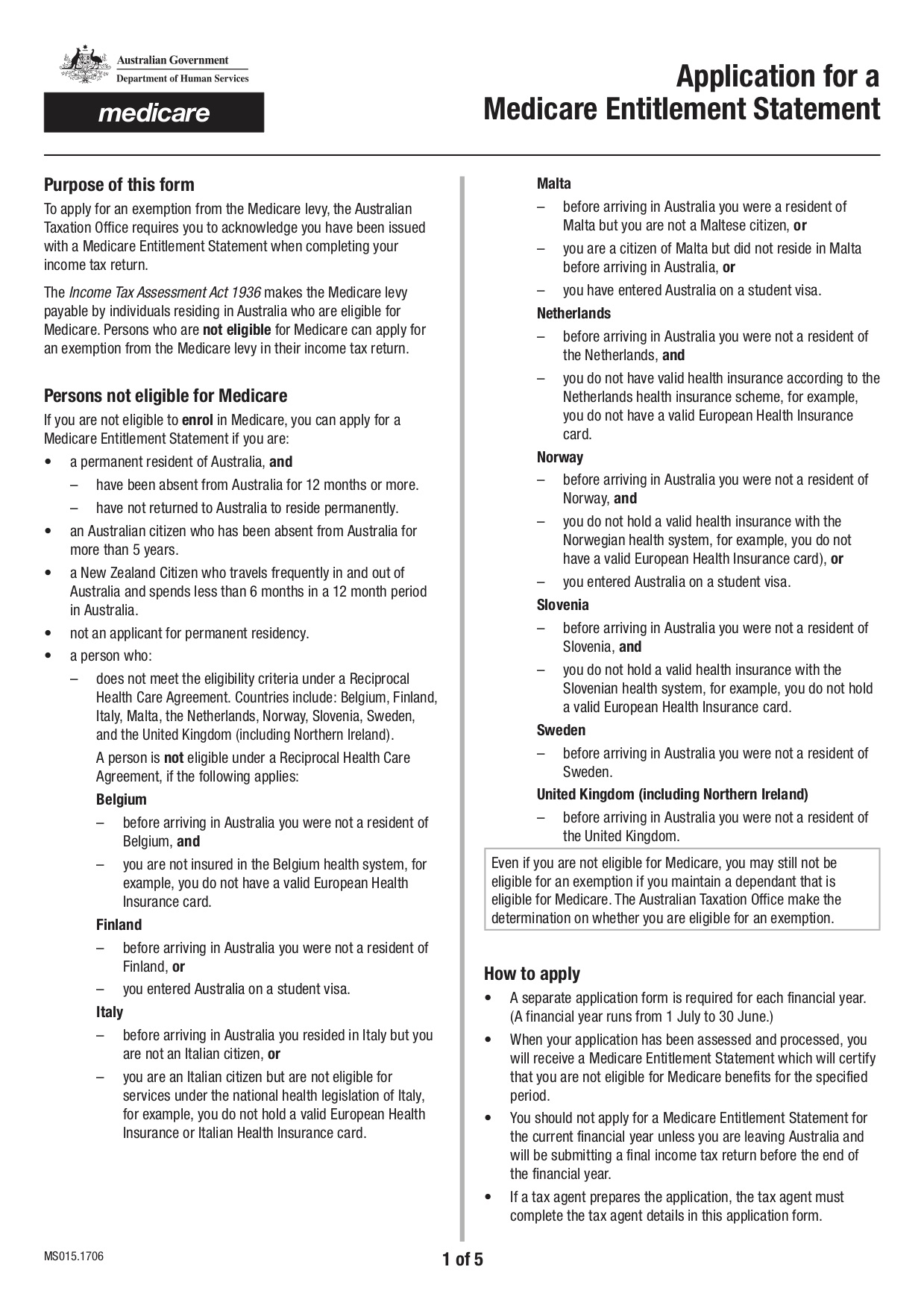 Medicare entitlement statement pdf